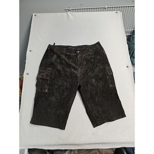 Phat Farm Suede Cargo Shorts Size 2XL Knickers Brown Vintage Lined  90s Hip Hop
